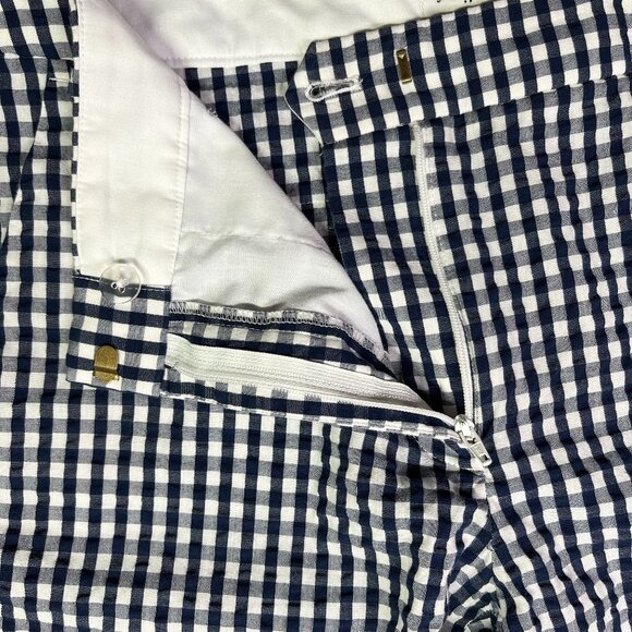 J. Crew Factory Size 8 Seersucker Crops Gingham Cotton H5191 - Picture 3 of 7